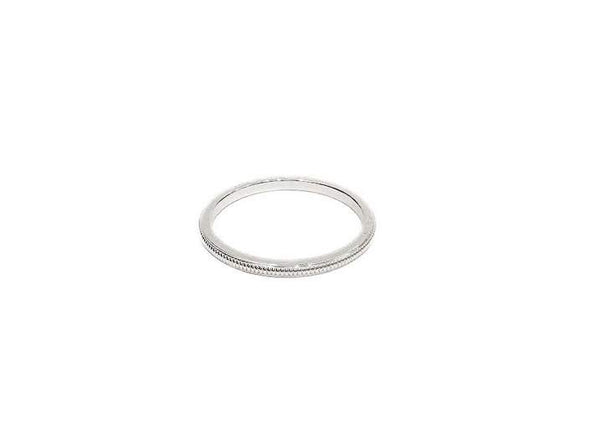 14K 1.5mm Raised Milgrain Stackable Band