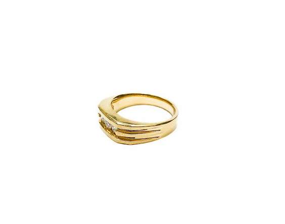 Flat Top Channel Set 3 Diamond Ring
