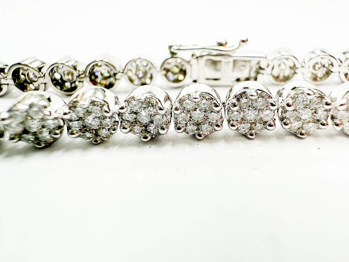 14K Blossom Diamond Tennis Bracelet