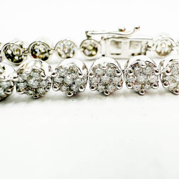 14K Blossom Diamond Tennis Bracelet Provident Jewelery