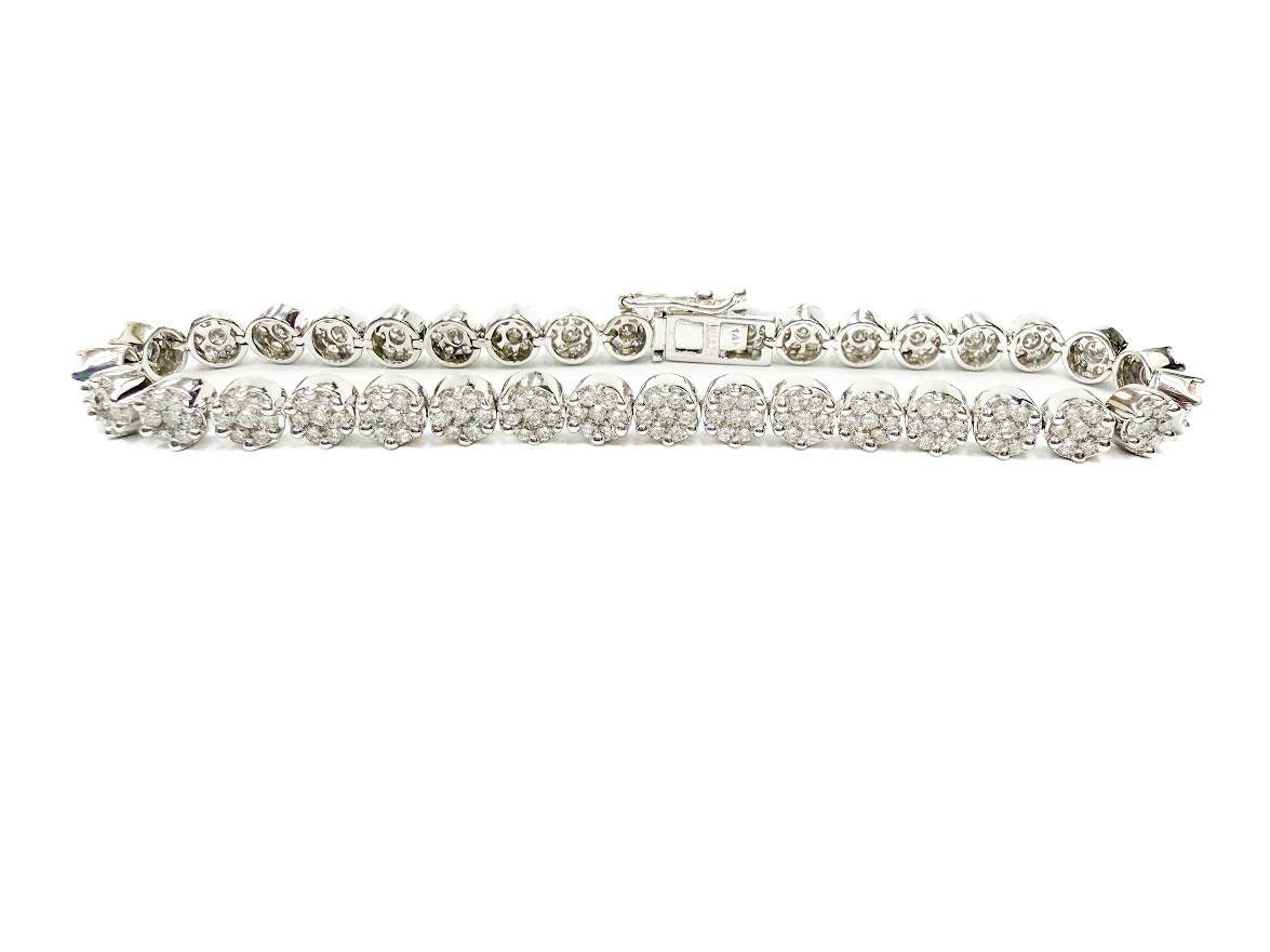 14K Blossom Diamond Tennis Bracelet