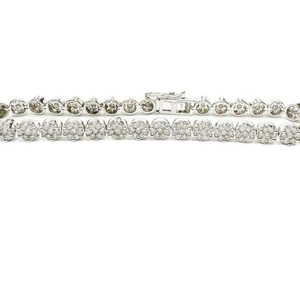 14K Blossom Diamond Tennis Bracelet