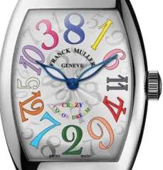 Franck Muller Stainless Steel Curvex Crazy Hours Color Dream ***ON GREEN STRAP***
