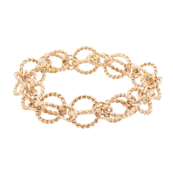 Pre-Owned Tiffany and Co, 18K Yellow Gold, Circle Rope Bracelet, Jean Schlumberger By Tiffany, Box