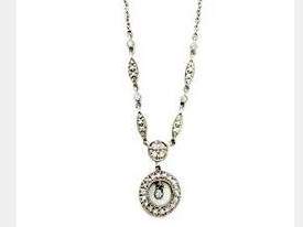 14K White Gold  ~.20ctw Diamond Necklace Provident Jewelery