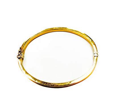14k Yellow Gold 3mm Bangle Hinged