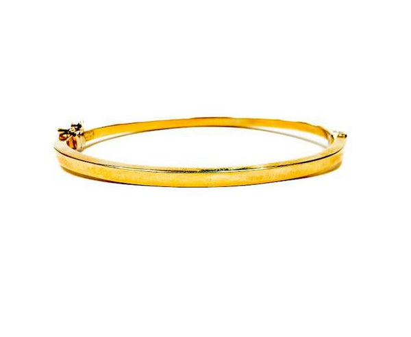 14k Yellow Gold 3mm Bangle Hinged