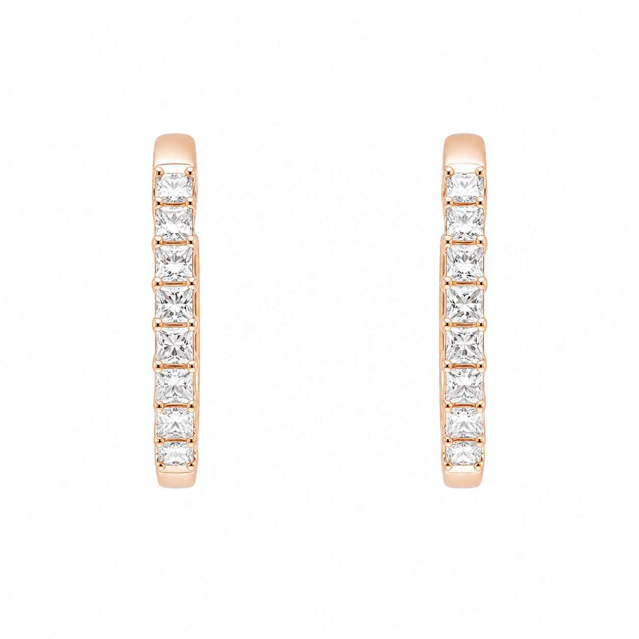 Princess Cut Diamond Earrings