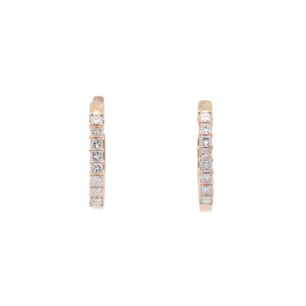 ever Back Princess Cut Diamond Earrings Provident Jewelery