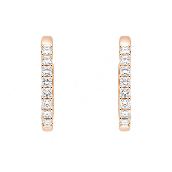 Princess Cut Diamond Earrings