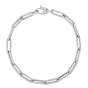 14K White Gold 7.5" 4.2mm Light Paperclip 7.5"Bracelet (Hollow)