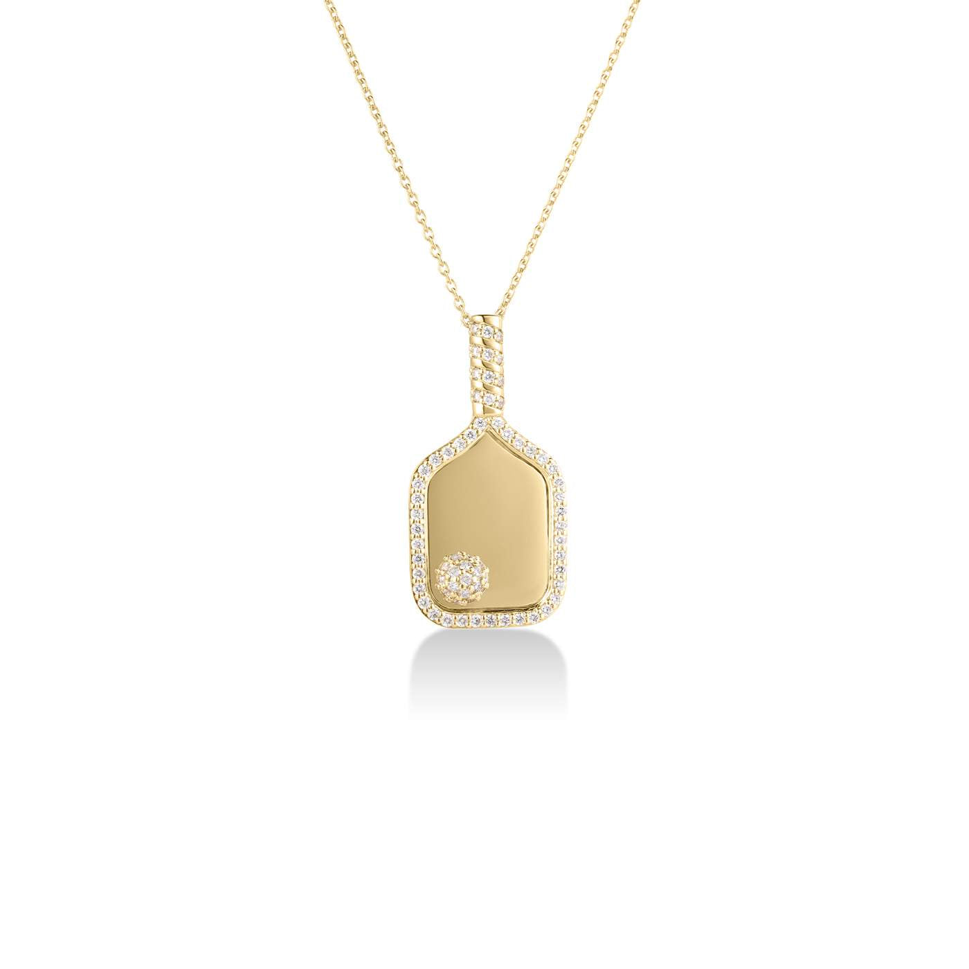Robert Coin 18K Diamond Pickle Ball Paddle