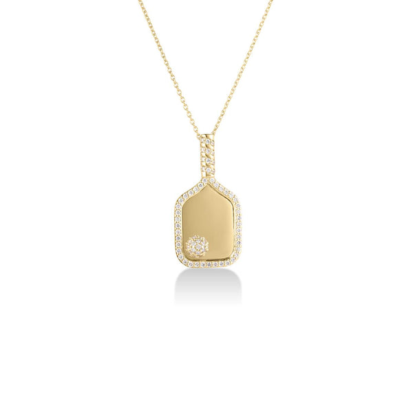 Robert Coin 18K Diamond Pickle Ball Paddle