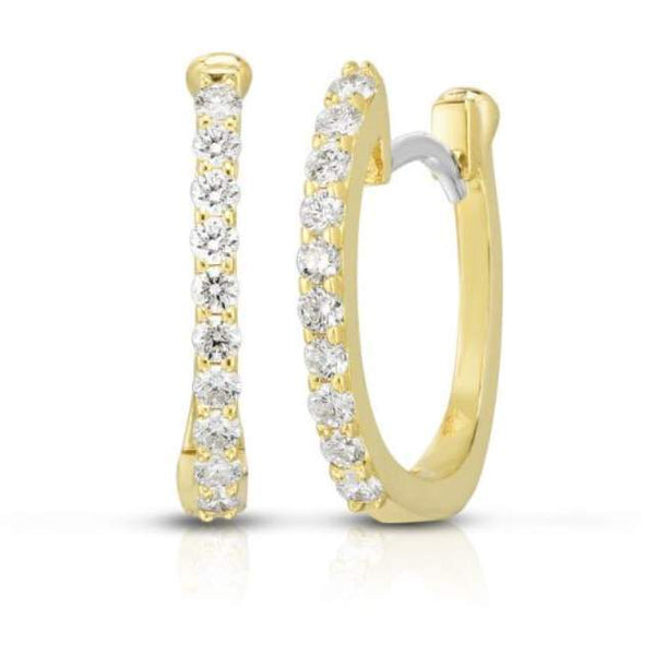 Roberto Coin 18K Perfect Diamond Huggy Earrings Provident Jewelery