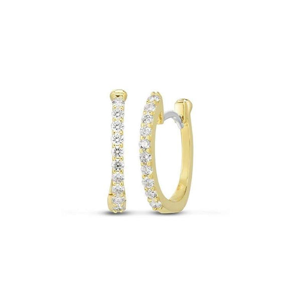 Roberto Coin 18K Perfect Diamond Huggy Earrings
