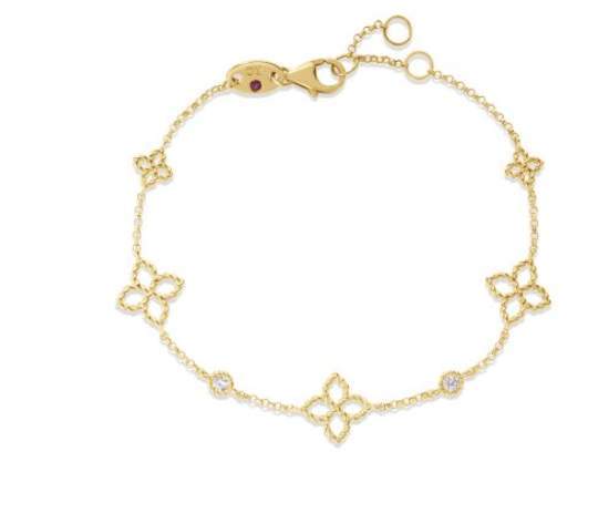 Roberto Coin 18K Principessa Diamond Flower Bracelet