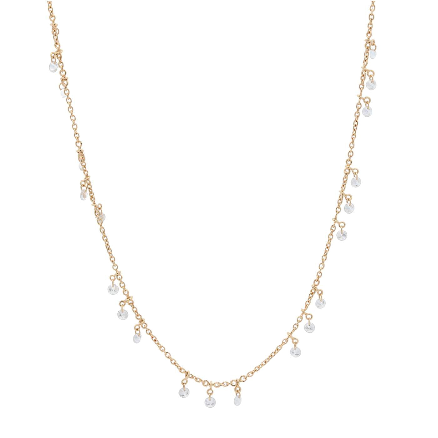 Drilled Diamonds Stations Necklace