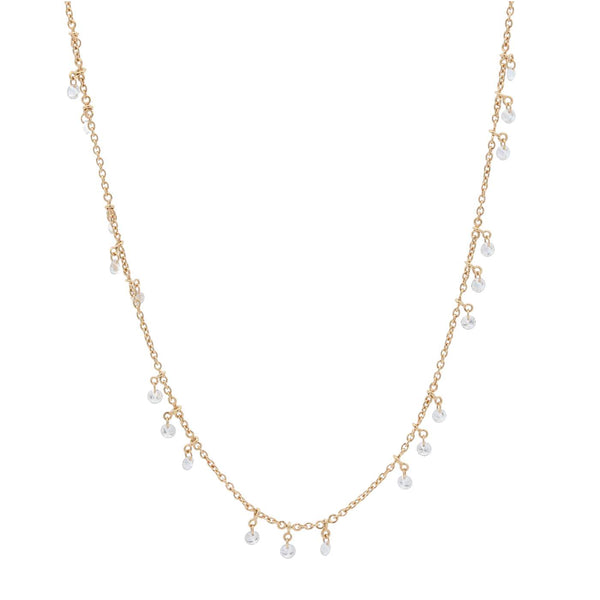 Drilled Diamonds Stations Necklace
