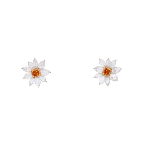 Flower Diamond Stud Earrings Provident Jewelery