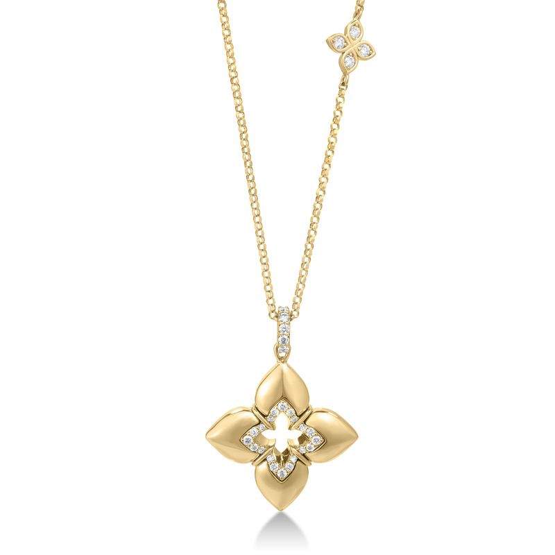 18K Roberto Coin Diamond Venetian Princess Necklace D=0.17ctw
