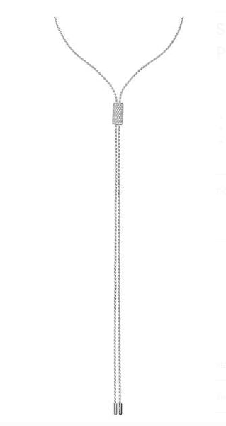 Fope 18K White Double sided Slider Aria Lariat style Necklace with diamonds