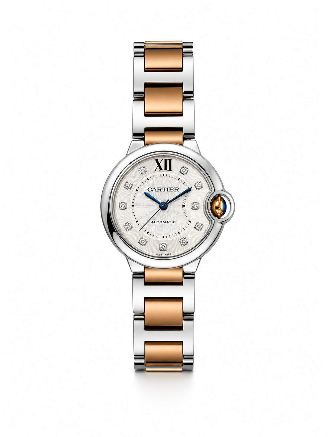 Pre-Owned 18K Stainless Steel Cartier Ballon Bleu