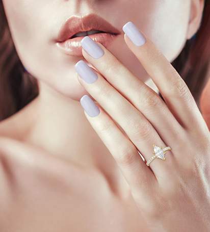 14KY Semi-Mount Diamond Engagement Ring, NO Center Stone