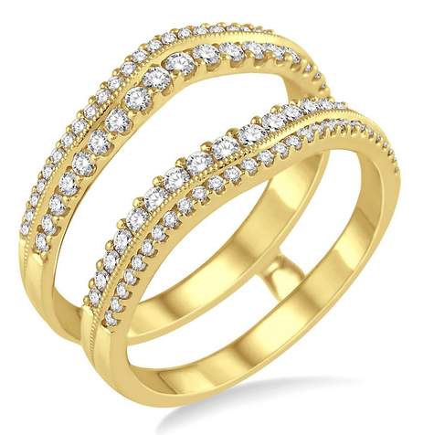 14KY Diamond Insert Ring