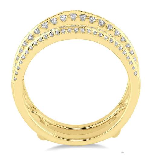 14KY Diamond Insert Ring