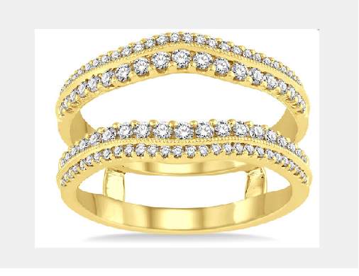14KY Diamond Insert Ring