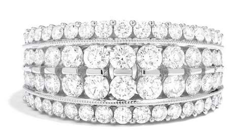 18KW Couture Classic 4-Row Diamond Ring