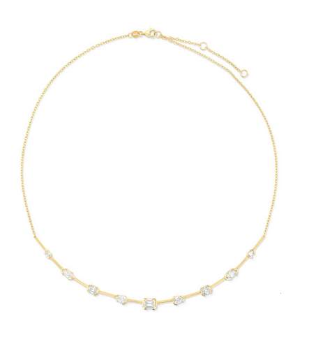 18KY Couture Duchess Multishape Diamond Bar Necklace Provident Jewelery