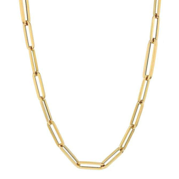 Roberto Coin 18K Yellow Gold Alternating Paperclip Link Chain, 17"