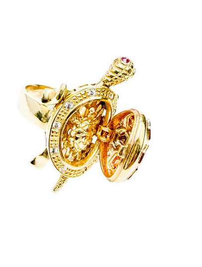 14K Tri Gold Mom and Baby Turtle ring Provident Jewelery