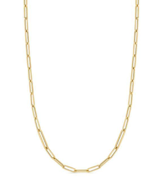 Roberto Coin 18K Yellow Gold Alternating Paperclip Link Chain, 17"