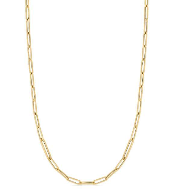 Roberto Coin 18K Yellow Gold Alternating Paperclip Link Chain, 17"