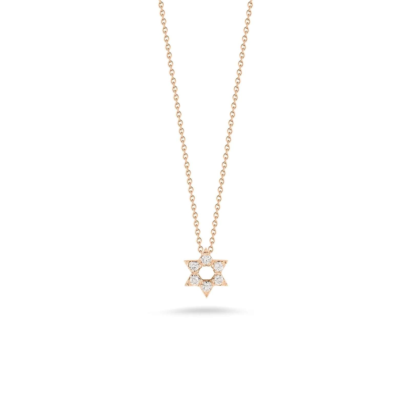 Roberto Coin 18K Tiny Treasures Diamond Star Of David Necklace
