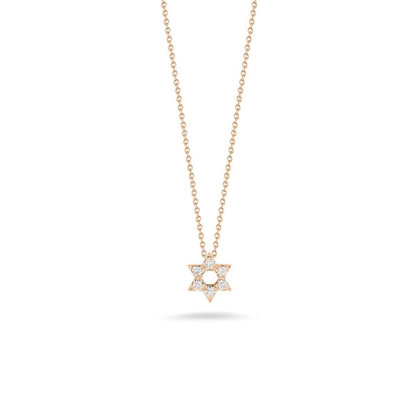 Roberto Coin 18K Tiny Treasures Diamond Star Of David Necklace