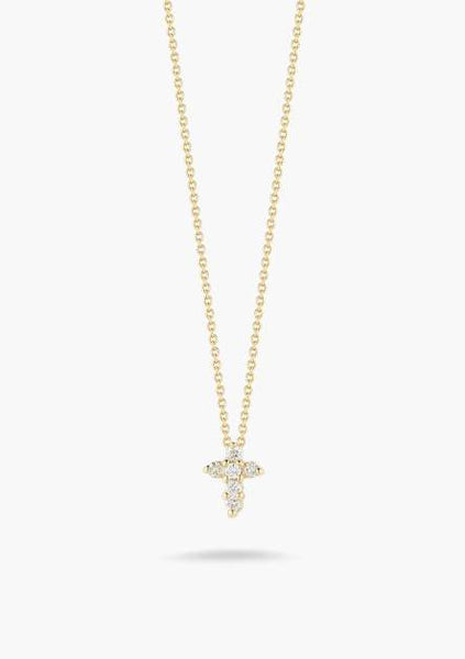 Roberto Coin 18K Yellow Gold Diamond Baby Cross