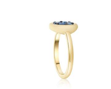 18K Yellow Gold Sapphire Ring