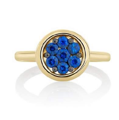 18K Yellow Gold Sapphire Ring