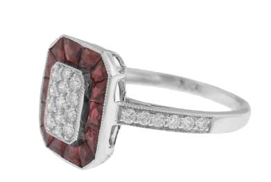 18K Ruby and Diamond Ring