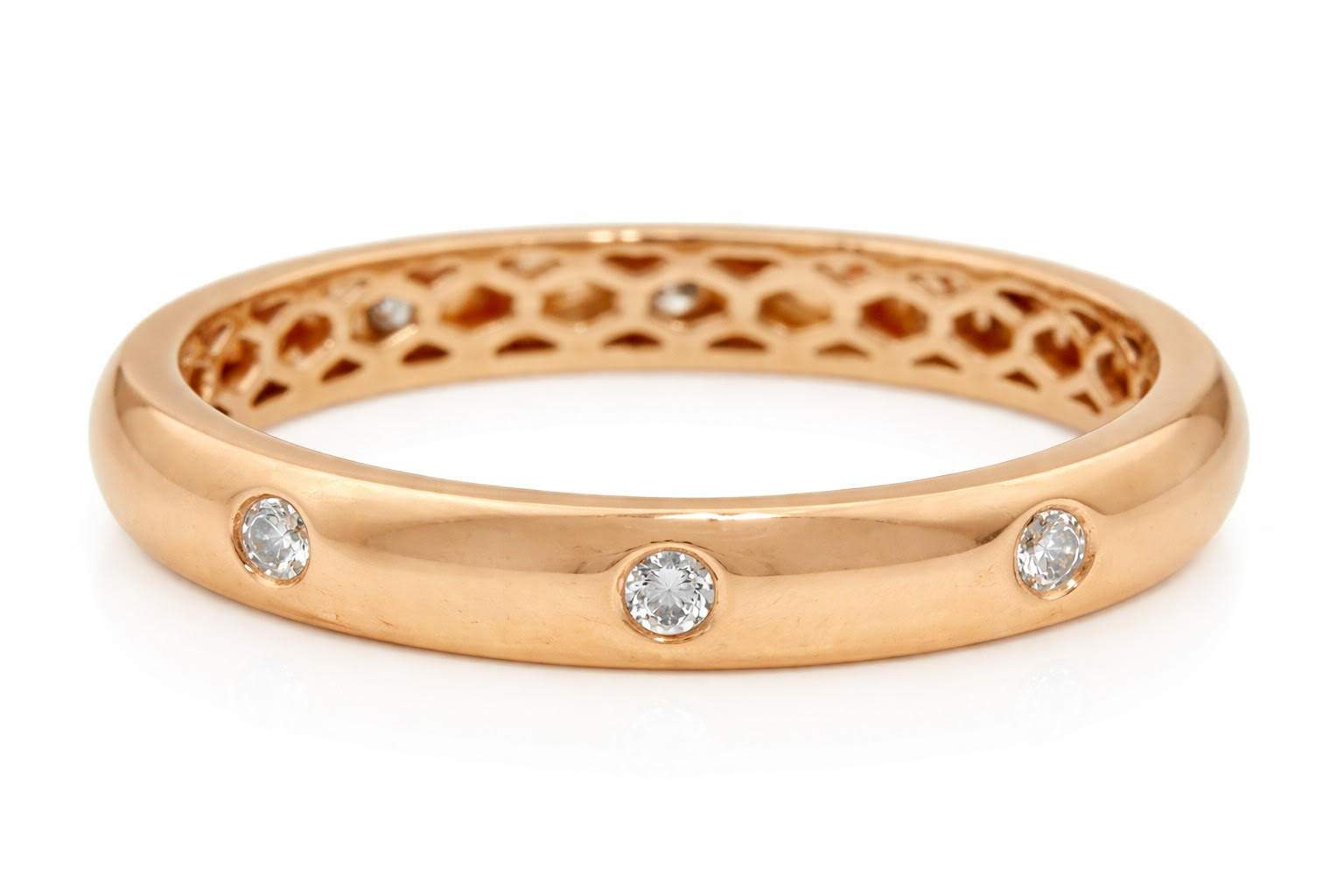 18K  Burnished Diamond Band