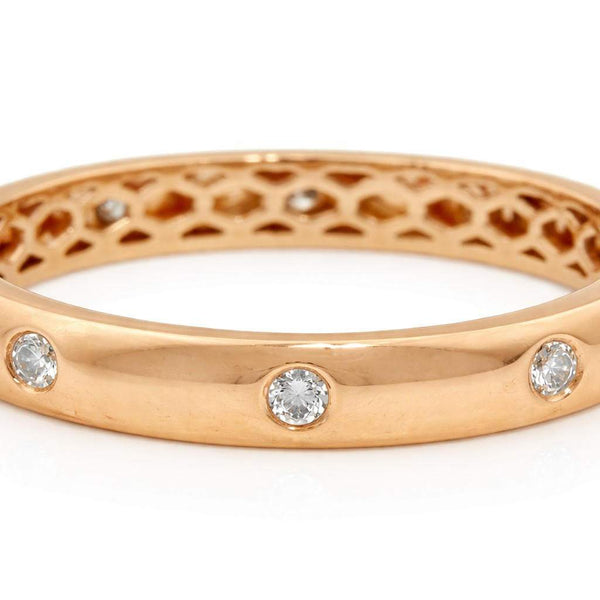 18K  Burnished Diamond Band