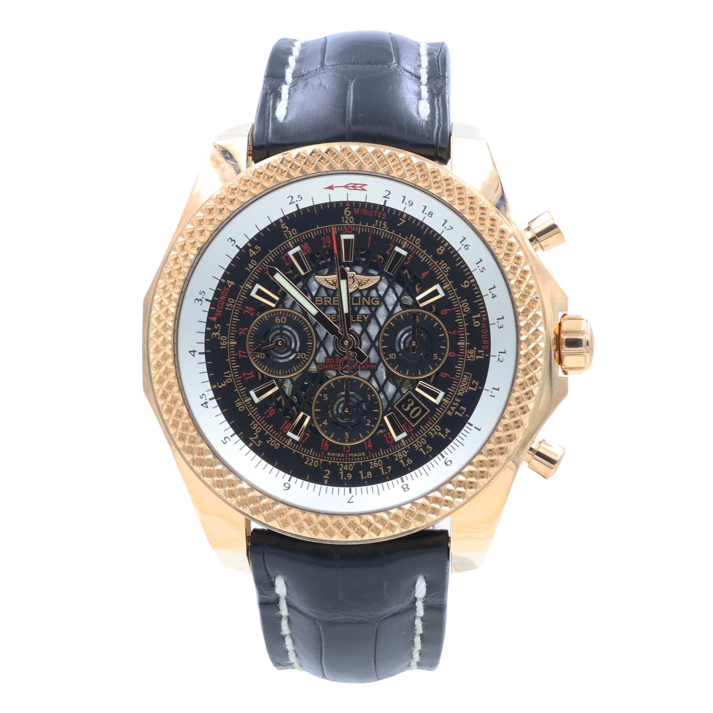 Pre-Owned Breitling for Bentley 18kt Yellow Gold Chronograph Watch