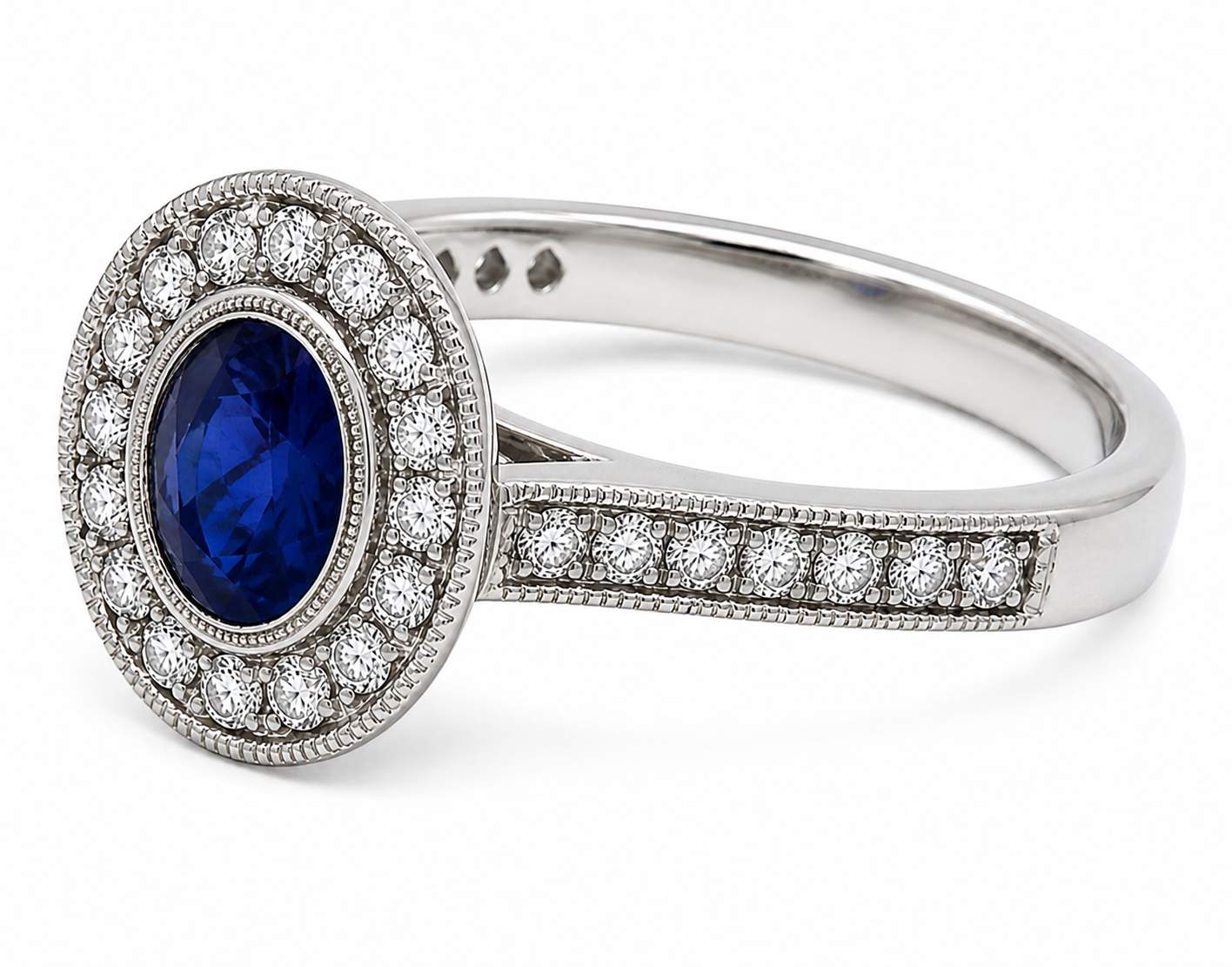 14K Sapphire And Diamond Ring