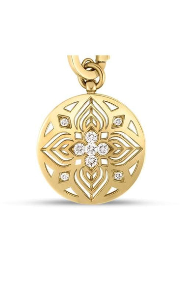 Roberto Coin 18K Arabesque  ~0.30ctw Diamond Flower Medallion Bracelet