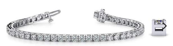 14K White Gold Diamond Tennis Bracelet With Diamond= ~8.00 Ctw Provident Jewelery