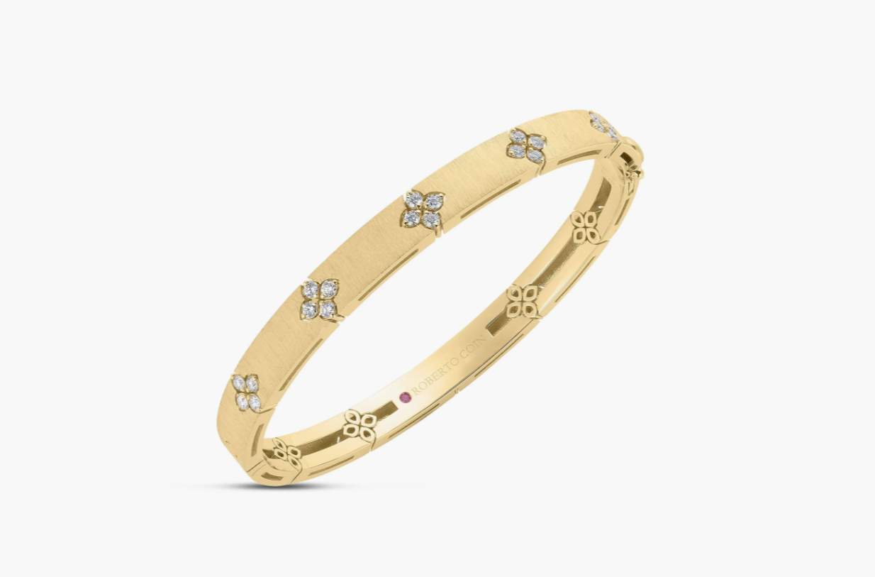 Roberto Coin 18K Love In Verona Diamond Accent Bangle