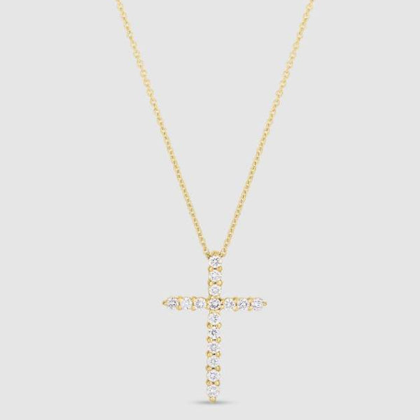 Roberto Coin 18K Tiny Treasures Bigger Diamond Cross